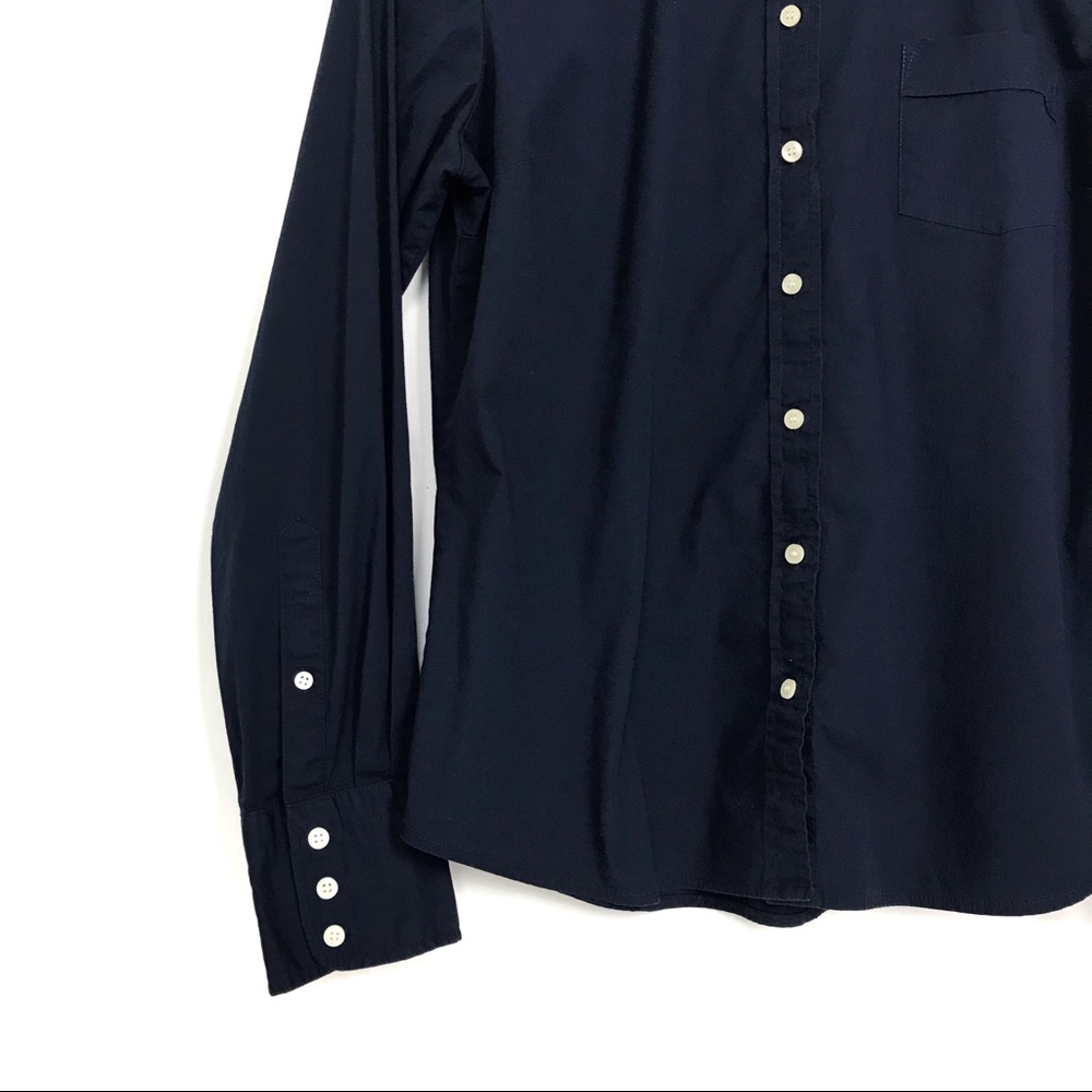 J.Crew Factory Navy Button Down Shirt Sz L - Picture 2 of 8